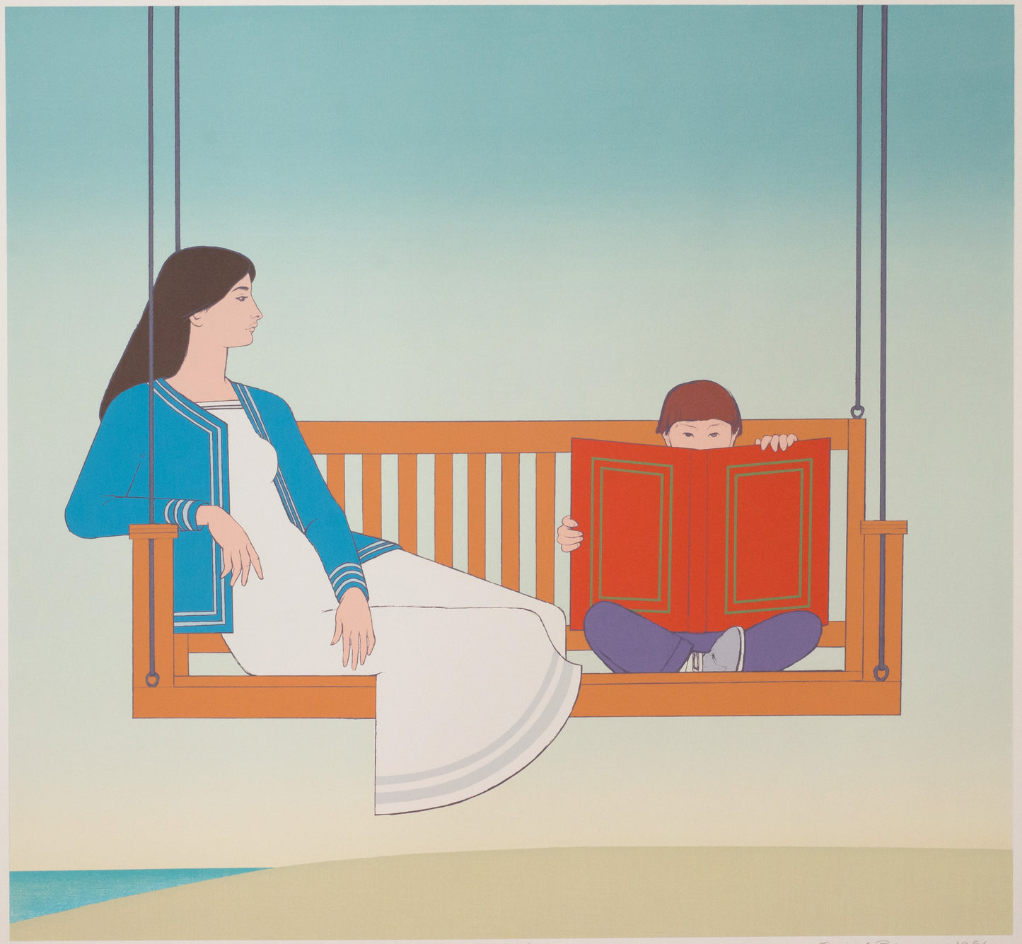 "Summer (Reading on a Swing"