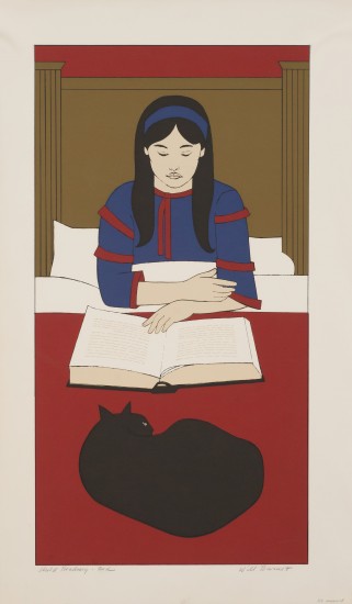 “Child Reading, Red”