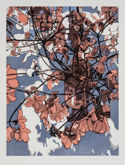 “Blossom, Variation 2 (burnt orange and blue)”