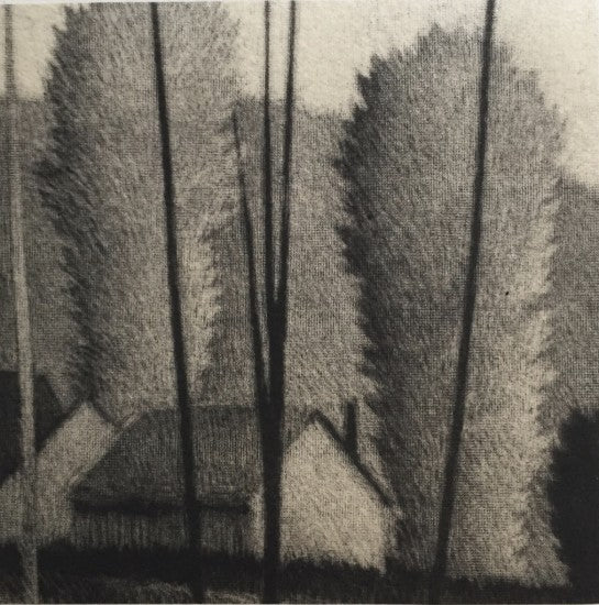 “Four trees and chimney”