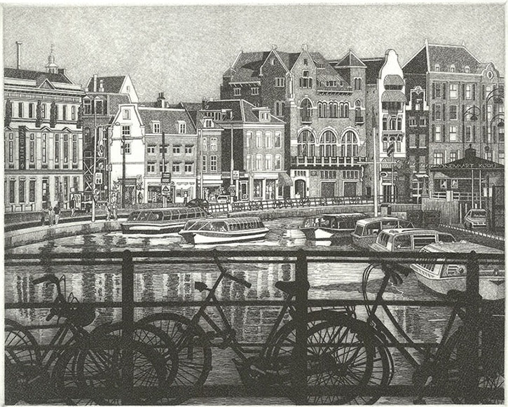 "On the Doelensluis Bridge, Amsterdam"