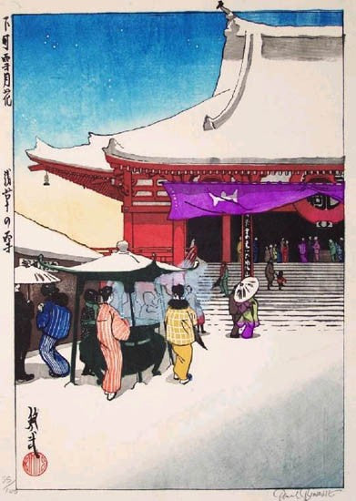 “Snow at Asakusa” Asakusa no yuki