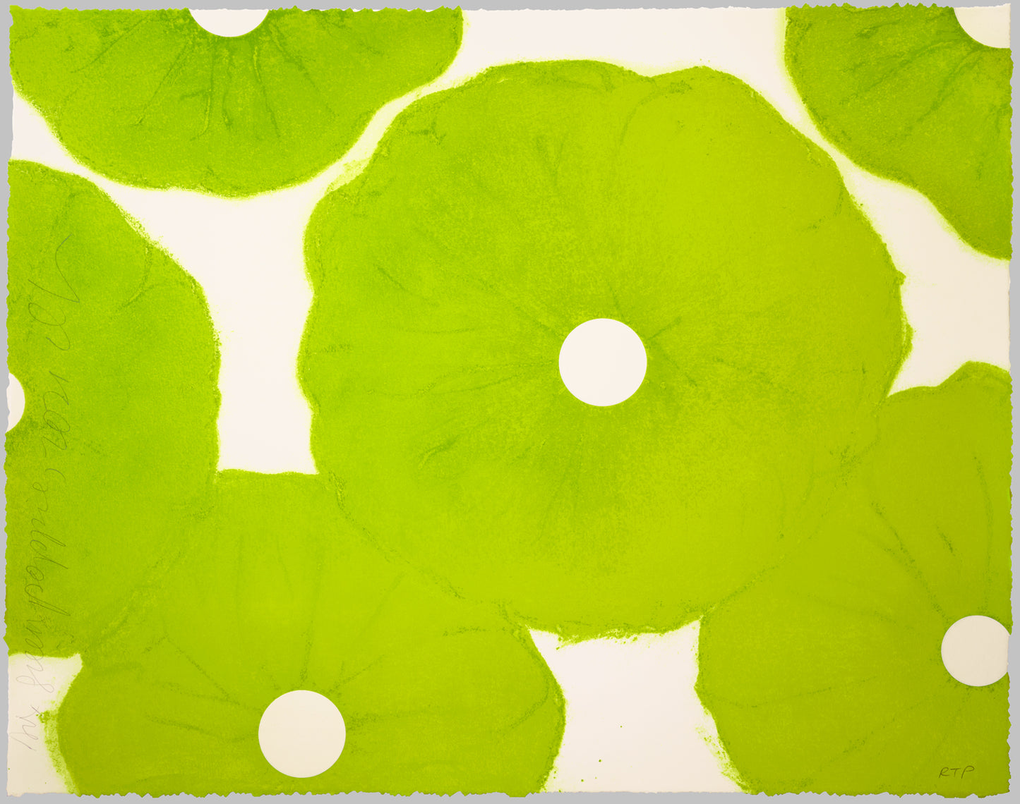"Six Green Poppies, 2021"