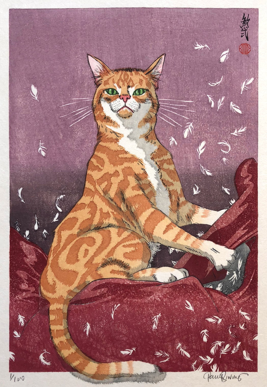 “Cat Feathers: Red”