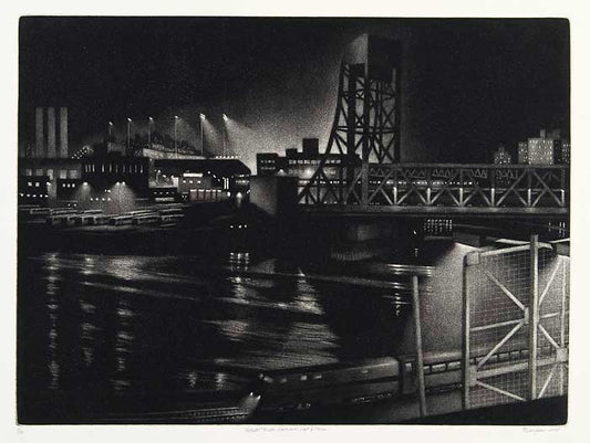 “Harlem River Nocturne: Light and Steel”