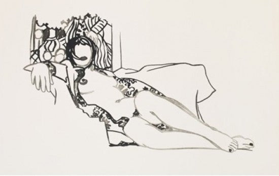 “Monica Nude with Matisse, 1990”