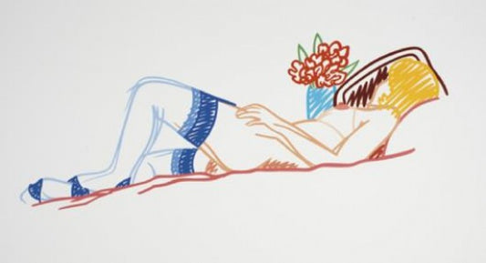 “Nude with Bouquet and Stockings, 1992”