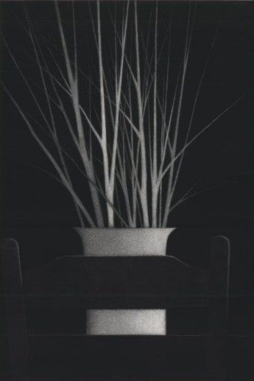 “Vase w/branches & chair”