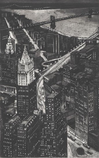 “View of Woolworth Building from World Trade Center”